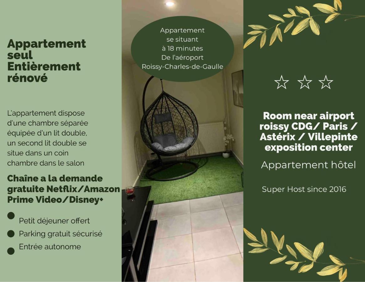 Appartement Cosy Proche Roissy Cdg Asterix Disneyland Paris Goussainville  Bagian luar foto